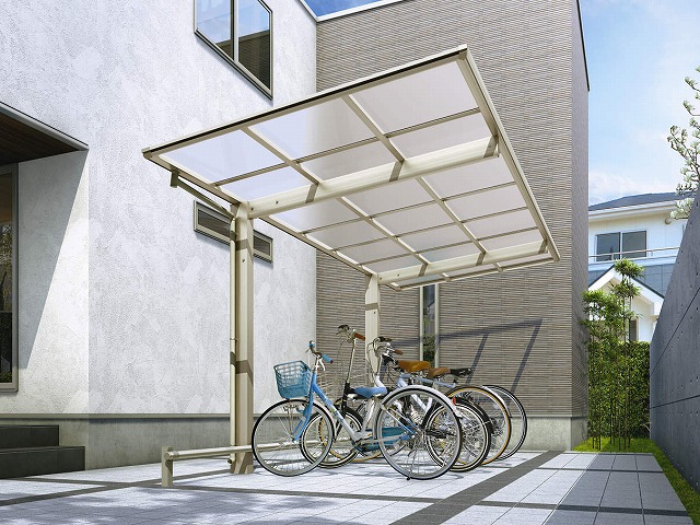 自転車置き場アイデア4：サイクルポートの下に置く