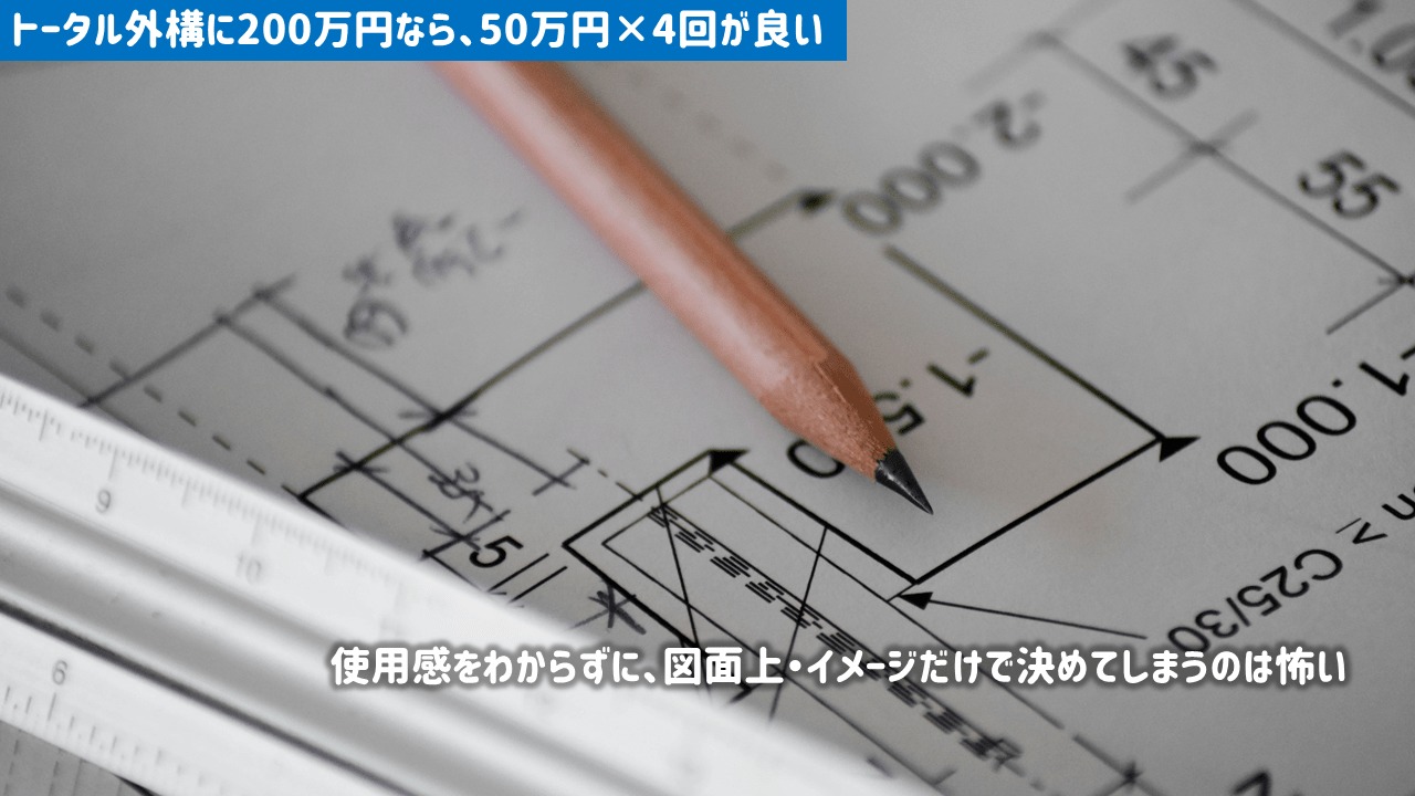 外構工事50万円×4回でトータル200万円