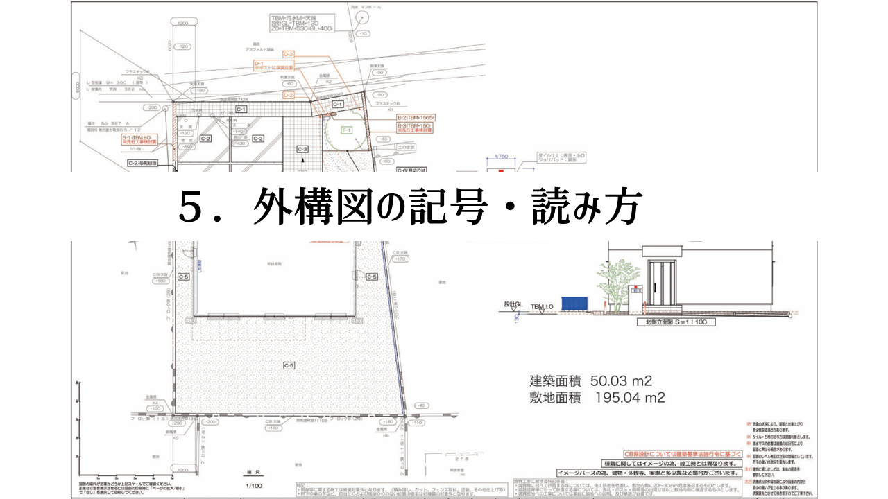 外構図の記号・読み方