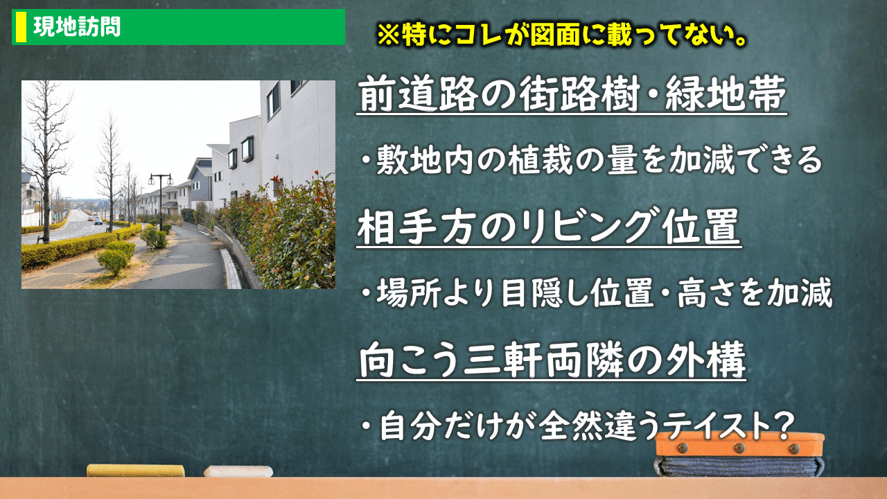 現地訪問:図面に載っていないこと